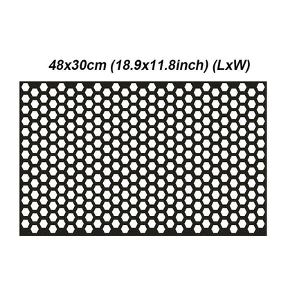 Car Honeycomb Stickers Car Stylish Tail Lights DIY Hollow Protector Decals Auto Rear Lamp Decoration Wrap Film Sticker 48*30cm - shift - knoobs