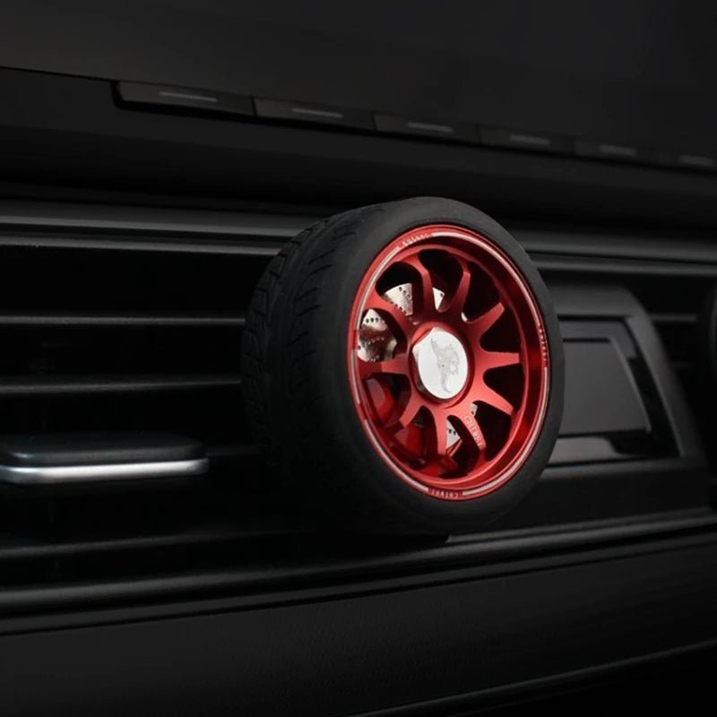Car Perfume Diffuser Pendant Decor Interior Alloy Wheel Rim Vents Outlet Clip Sponge Stick Wick Fragrance Air Freshener Ornament - shift - knoobs