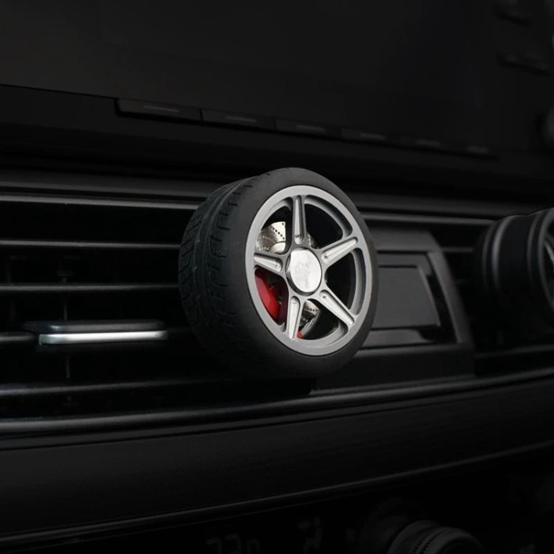 Car Perfume Diffuser Pendant Decor Interior Alloy Wheel Rim Vents Outlet Clip Sponge Stick Wick Fragrance Air Freshener Ornament - shift - knoobs