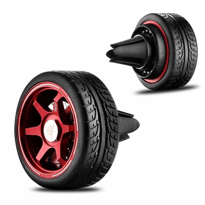 Car Perfume Diffuser Pendant Decor Interior Alloy Wheel Rim Vents Outlet Clip Sponge Stick Wick Fragrance Air Freshener Ornament - shift - knoobs