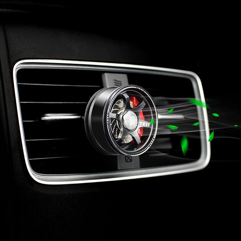 Car Perfume Diffuser Pendant Decor Interior Alloy Wheel Rim Vents Outlet Clip Sponge Stick Wick Fragrance Air Freshener Ornament - shift - knoobs