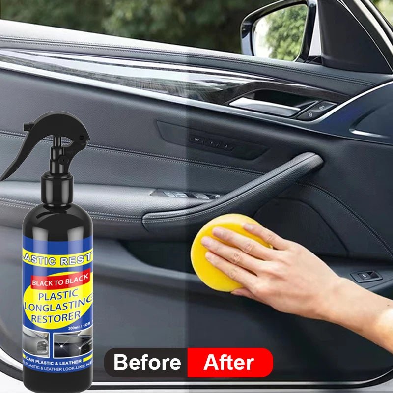 Car Plastic Restorer Back To Black Gloss Car Cleaning Products Plastic Leather Restore Auto Polish And Repair Coating Renovator - shift - knoobs