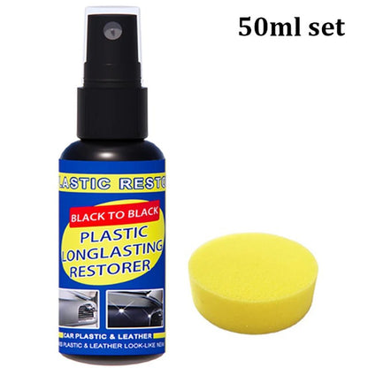 Car Plastic Restorer Back To Black Gloss Car Cleaning Products Plastic Leather Restore Auto Polish And Repair Coating Renovator - shift - knoobs