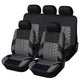 Car Seat Covers Full Set Front Split Rear Bench For Car Universal Cloth SUV Sedan Van Automotive Interior Covers - shift - knoobs