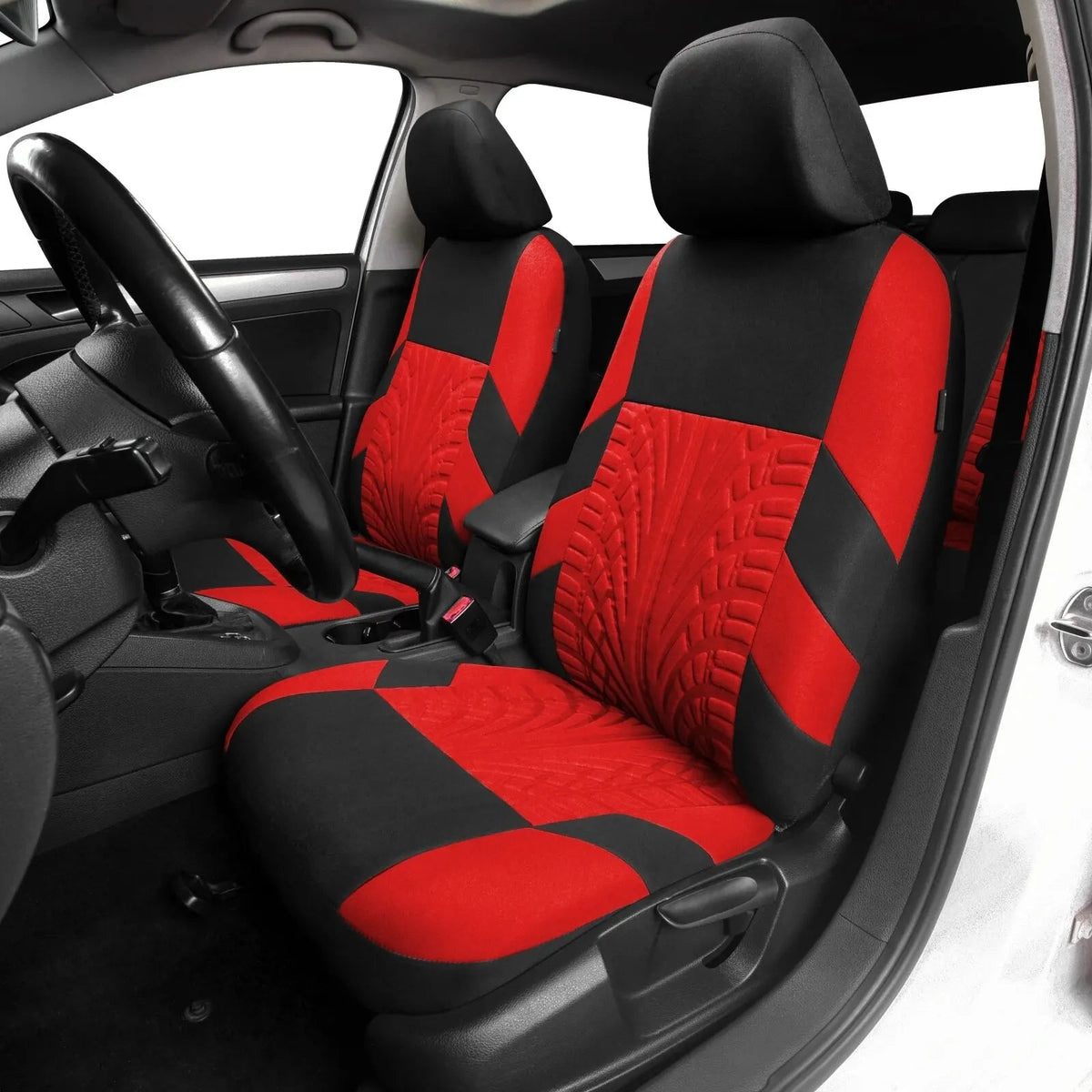 Car Seat Covers Full Set Front Split Rear Bench For Car Universal Cloth SUV Sedan Van Automotive Interior Covers - shift - knoobs
