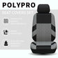 Car Seat Covers Full Set Front Split Rear Bench For Car Universal Cloth SUV Sedan Van Automotive Interior Covers - shift - knoobs