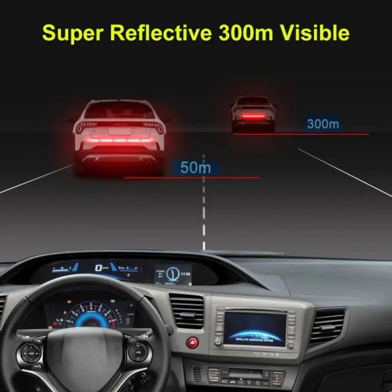 Car Sticker Reflective Warning Safety Tape Anti Collision Warning Reflective Strips For Automobile Trunk Car Exterior Accessorie - shift - knoobs