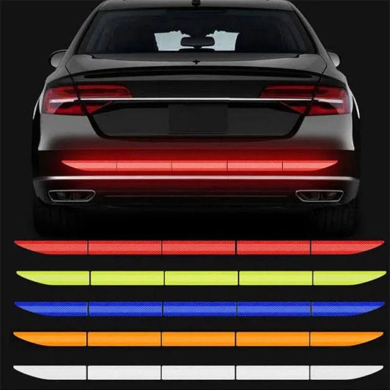 Car Sticker Reflective Warning Safety Tape Anti Collision Warning Reflective Strips For Automobile Trunk Car Exterior Accessorie - shift - knoobs