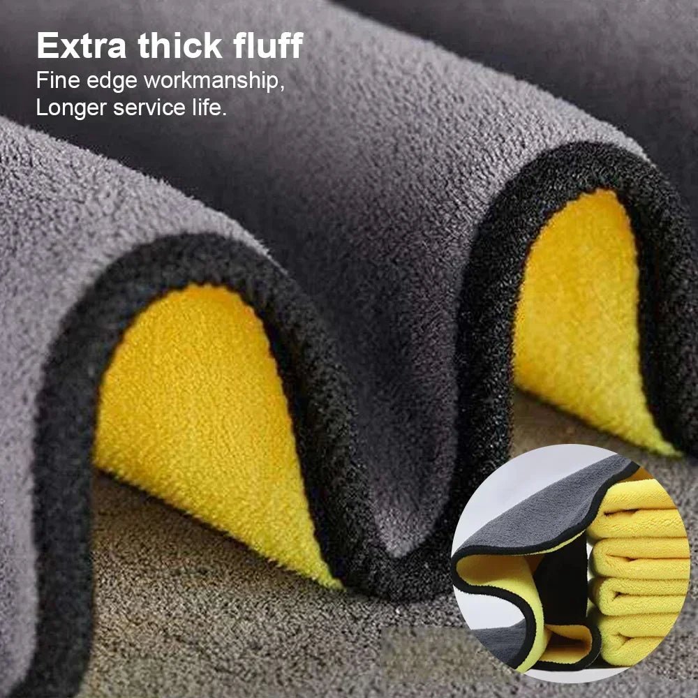 Cars Wash Microfiber Towel 30x30/60CM Car Cleaning Drying Cloth Hemming Cars Care Cloth Detailing Car Wash Towel - shift - knoobs