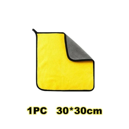 Cars Wash Microfiber Towel 30x30/60CM Car Cleaning Drying Cloth Hemming Cars Care Cloth Detailing Car Wash Towel - shift - knoobs