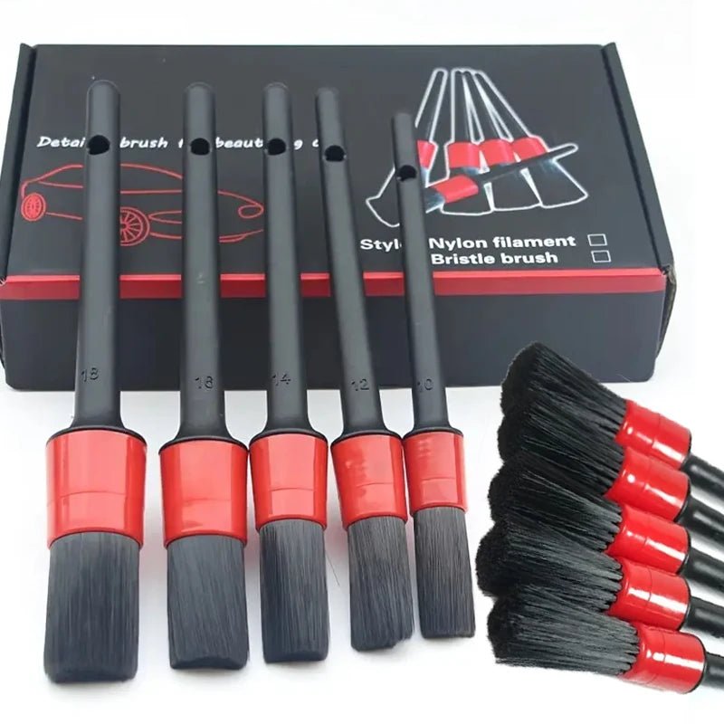 Detailing Brush Set Car Brushes Car Detailing Brush For Car Cleaning Detailing Brush Dashboard Air Outlet Wheel Brushes - shift - knoobs