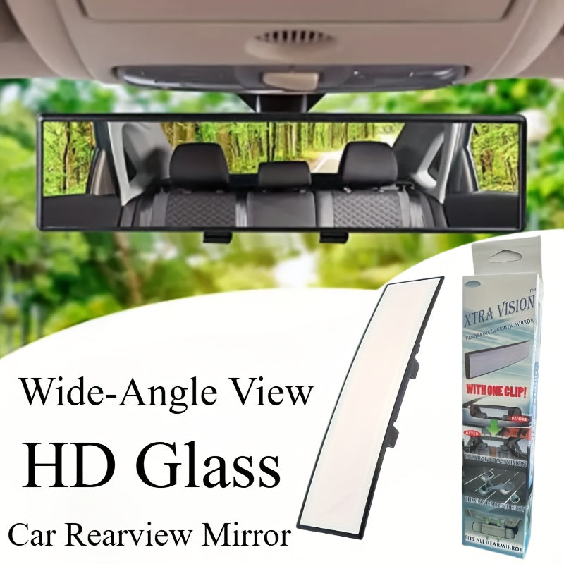 [Anti-Glare Coating Rearview Mirror] Wide-Angle HD Rearview Mirror with Anti-Glare Coating, Crystal-Clear Vision, Easy Clip-On Installation, PVC Material, Universal Fit for SUVs and Trucks, Enhanced Safety and Driving Visibility