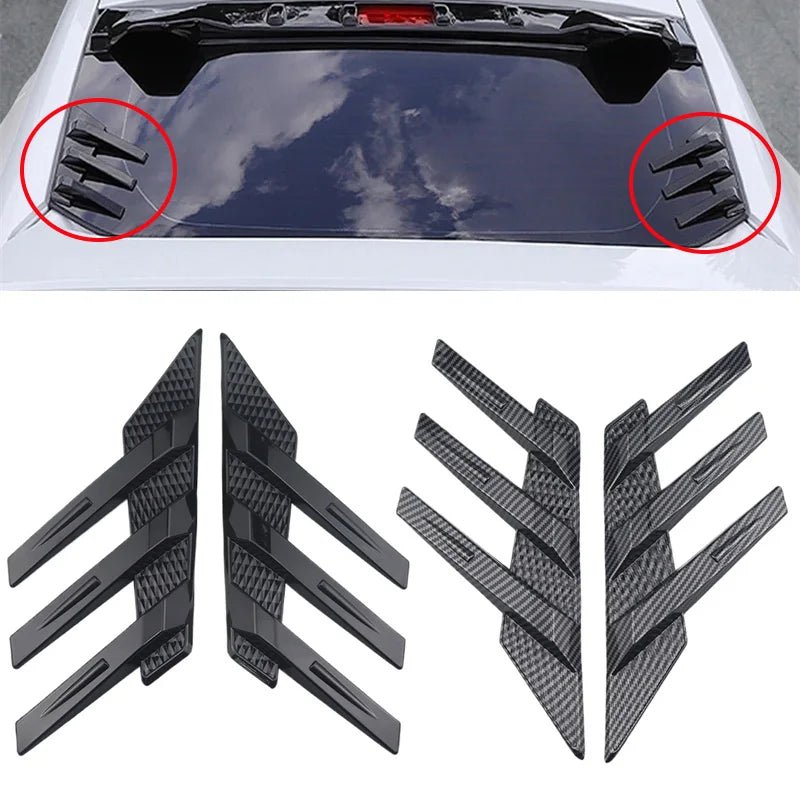 General Motors rear window side spoiler splitter triangle louver decorative side wing fender air vent modification - shift - knoobs