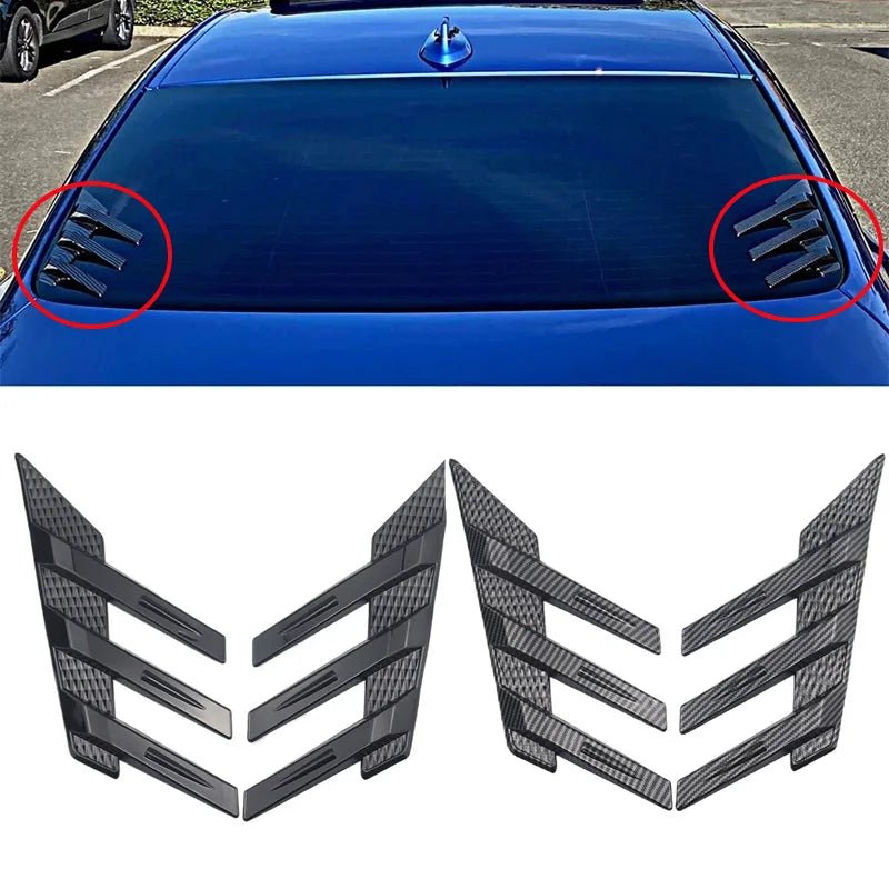 General Motors rear window side spoiler splitter triangle louver decorative side wing fender air vent modification - shift - knoobs