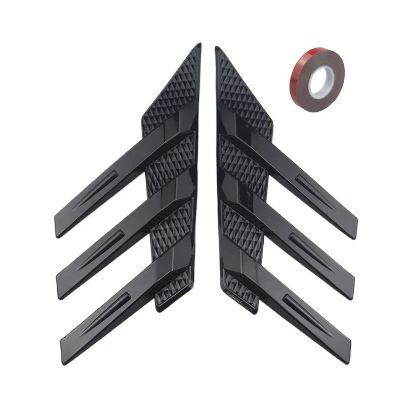 General Motors rear window side spoiler splitter triangle louver decorative side wing fender air vent modification - shift - knoobs
