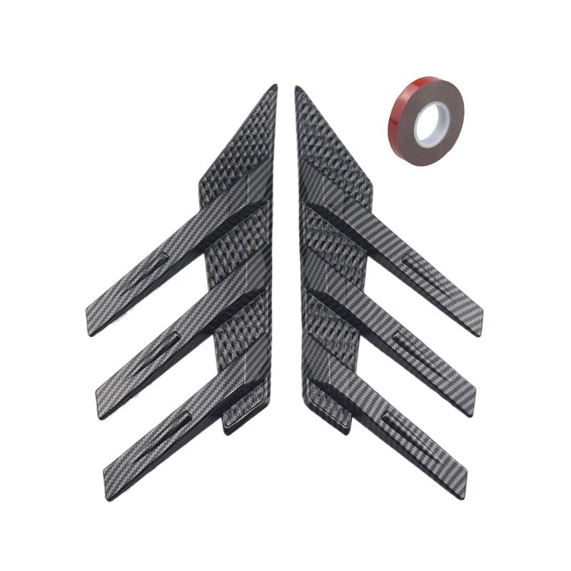 General Motors rear window side spoiler splitter triangle louver decorative side wing fender air vent modification - shift - knoobs