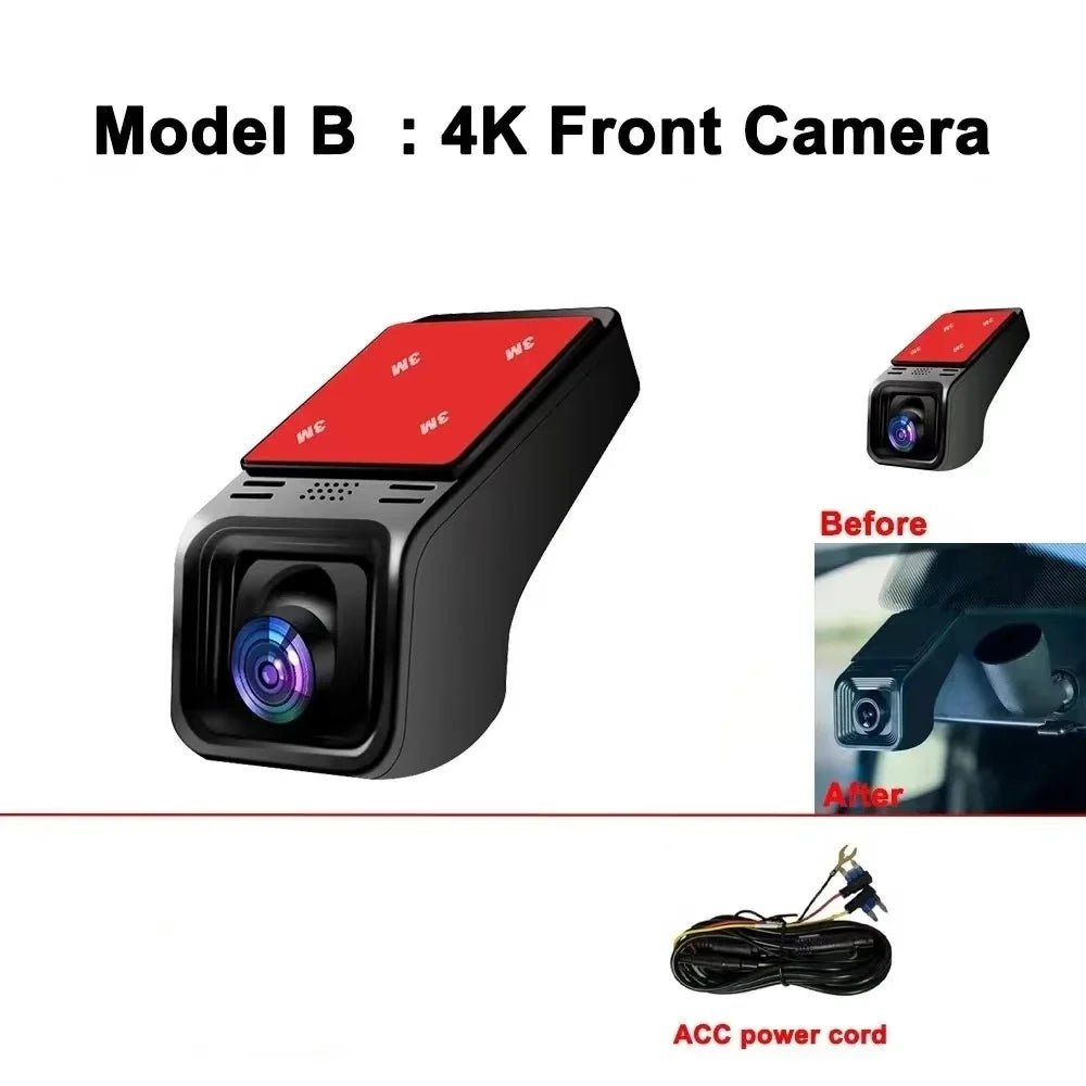 HD 4K 2160P WiFi Car DVR Dash Cam Camera 2K 1600P 1080P 24H Parking Monitor APP Control Car Driving Video Recorder for all cars - shift - knoobs
