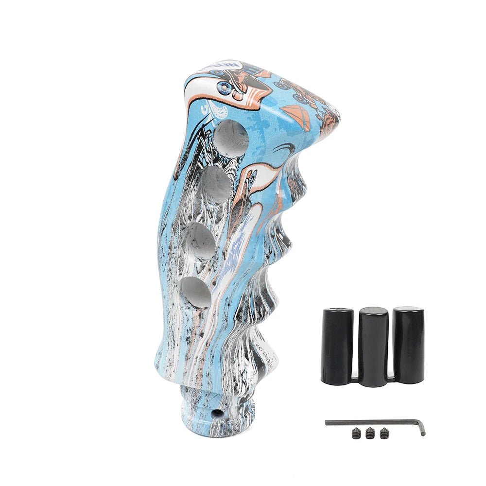 Manual Car Resin Graffiti Gear Shift Knob Mixed Pattern Shifting Head Street Style Gear Stick Shifter Lever Handle SFN152 - shift - knoobs