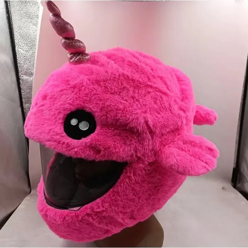 Motorcycle Full Helmet Cover Cartoon Plush Animal Helmet Cover Dust Protection Funny Helmet Cover Motorcycle Accessories - shift - knoobs