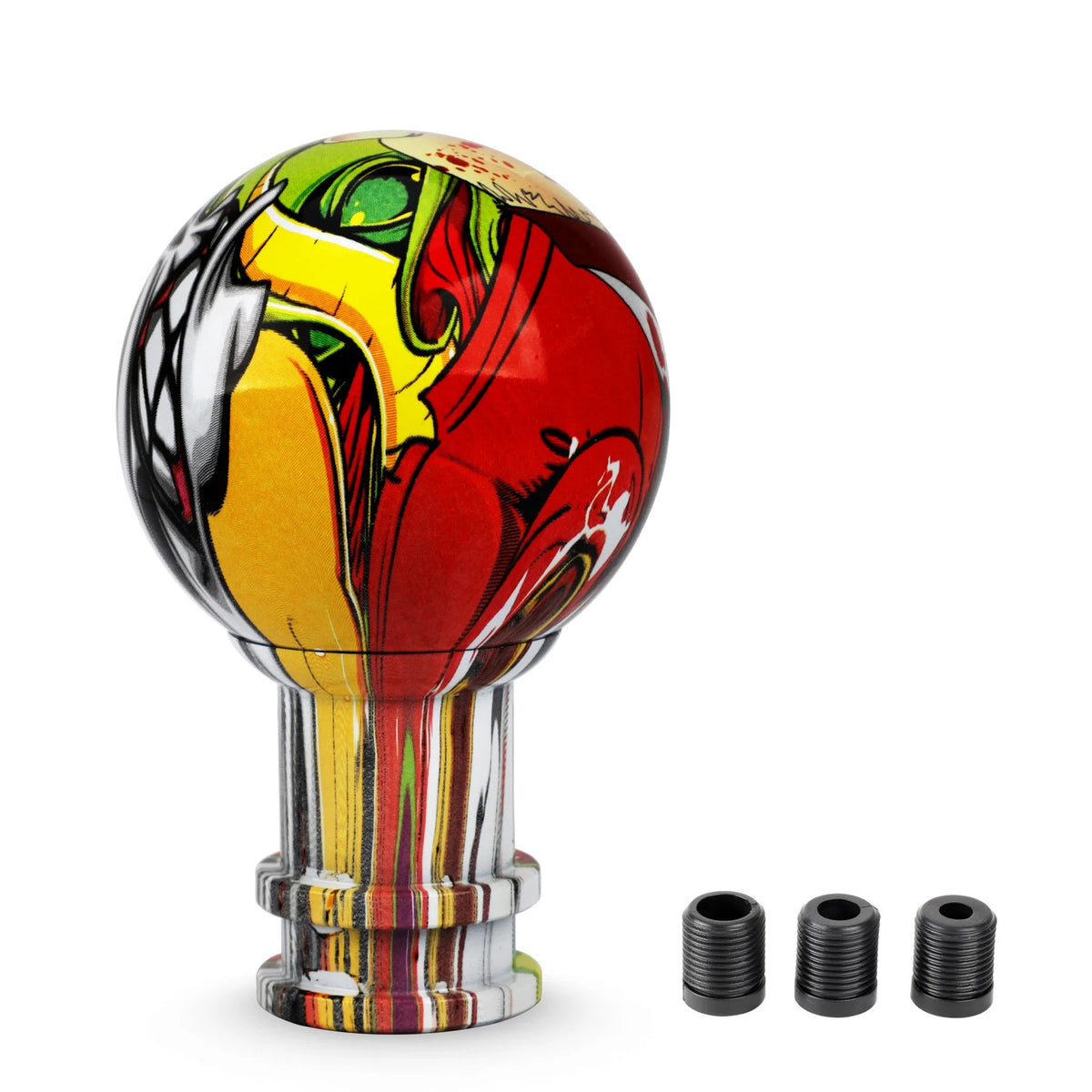 Universal 5/6 Speed Car Gear Shift Knob For Manual Transmission Gear Level Knob Shift Lever M8 M10 M12 Graffiti Style - shift - knoobs