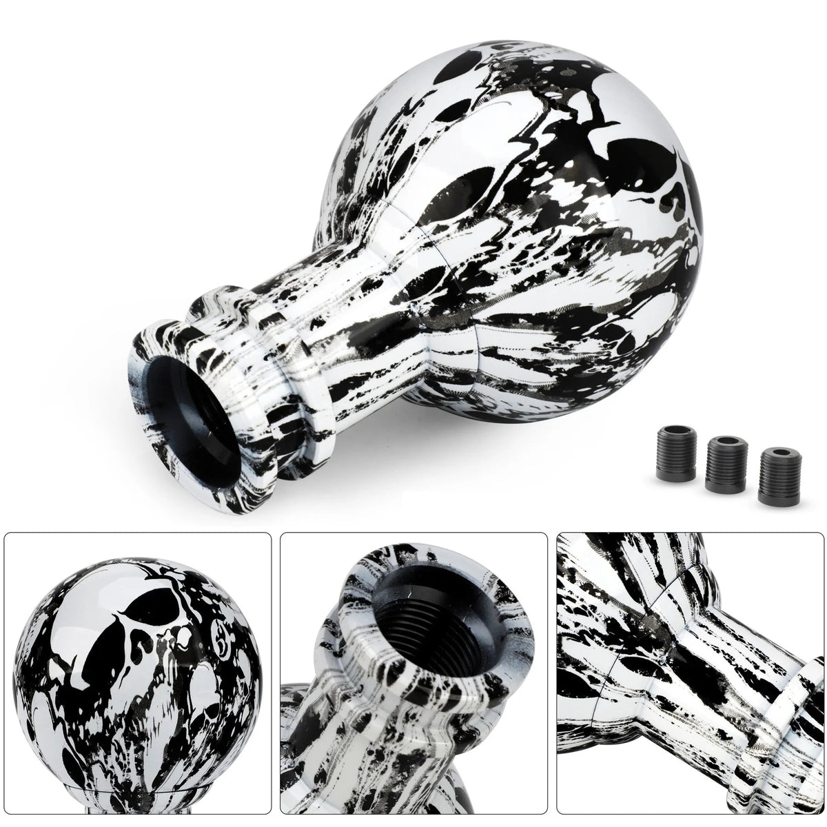 Universal 5/6 Speed Car Gear Shift Knob For Manual Transmission Gear Level Knob Shift Lever M8 M10 M12 Graffiti Style - shift - knoobs