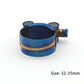 Universal Stainless Steel Hose Clamp Kit Adjustable Titanium Blue T Bolt Clamp 26mm to 114mm - shift - knoobs