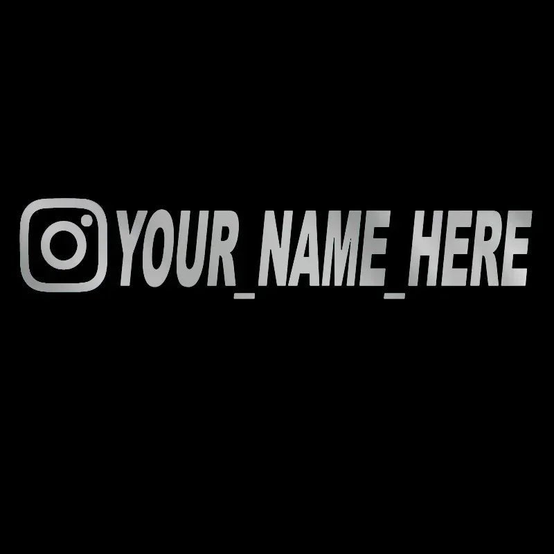 User Name Custom Personalized Instagram Vinyl Decals Motorcycle for Instagram FACEBOOK Customization Needs Remarks Car Sticker - shift - knoobs