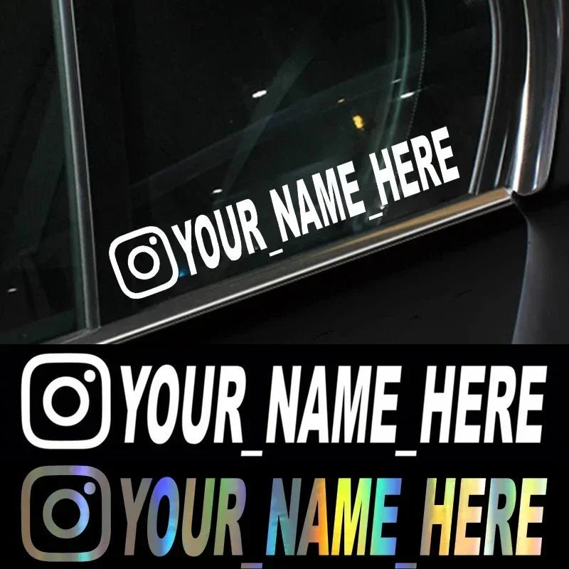 User Name Custom Personalized Instagram Vinyl Decals Motorcycle for Instagram FACEBOOK Customization Needs Remarks Car Sticker - shift - knoobs