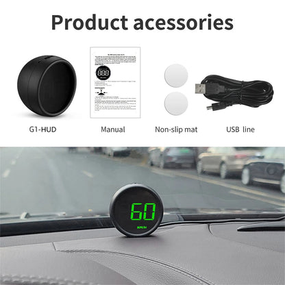 WiiYii G1 Car HUD OBD2 GPS On - board Computer Digital Head Up Display Auto Speedmeter Speed Windshield Projector For All Car - shift - knoobs
