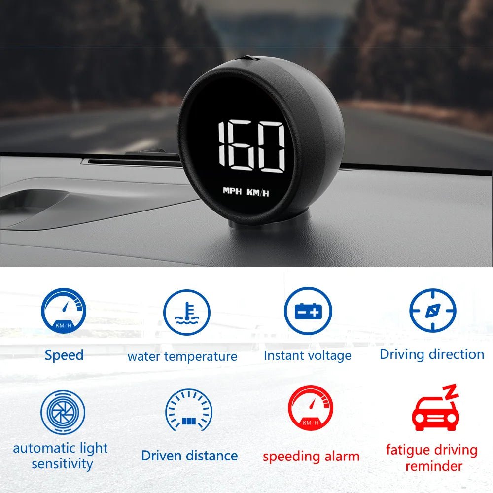 WiiYii G1 Car HUD OBD2 GPS On - board Computer Digital Head Up Display Auto Speedmeter Speed Windshield Projector For All Car - shift - knoobs