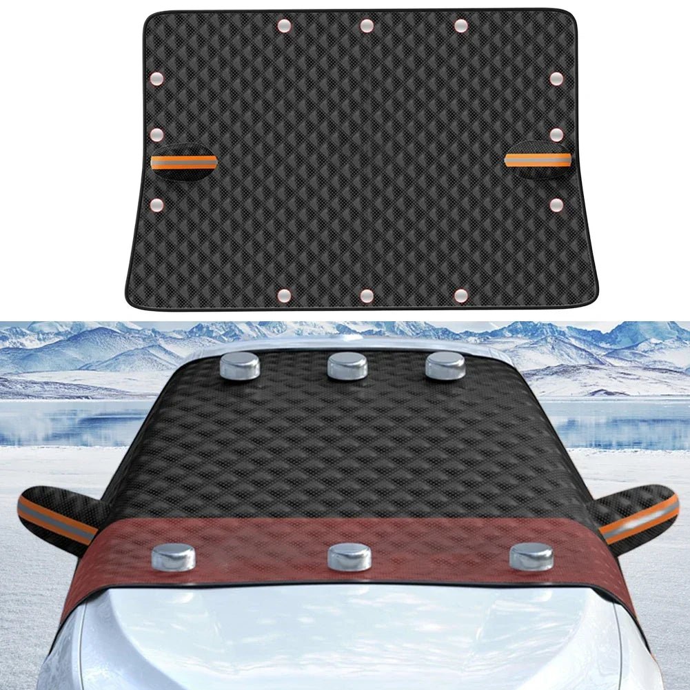 Winter Car Window Snow Cover Large Size Magnetic Car Windshield Snow Cover Anti Freeze Snow Windshield Covers Glass Sun Visor - shift - knoobs