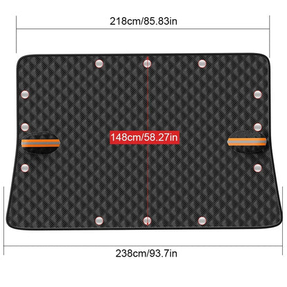 Winter Car Window Snow Cover Large Size Magnetic Car Windshield Snow Cover Anti Freeze Snow Windshield Covers Glass Sun Visor - shift - knoobs