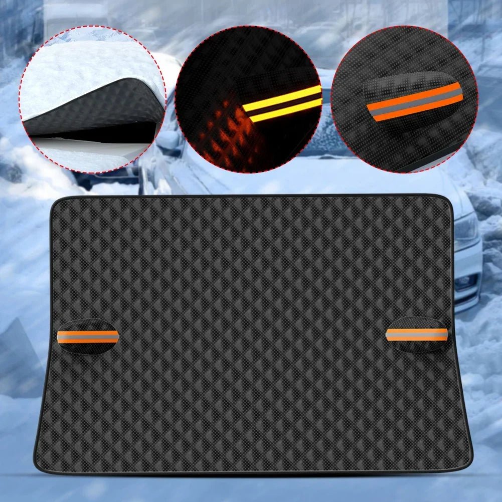 Winter Car Window Snow Cover Large Size Magnetic Car Windshield Snow Cover Anti Freeze Snow Windshield Covers Glass Sun Visor - shift - knoobs