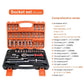 Wrench Set 46/53Pcs Tool Kit For Car Tool Screwdriver And Bit Ratchet Torque Quick Wrench Spanner Wrench Socket Key Hand Tools - shift - knoobs