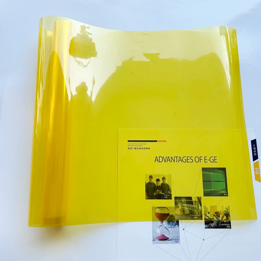 Yellow Auto Car Light Headlight Taillight Tint Vinyl Film Sticker Easy Stick Motorcycle Waterproof Film Diy Whole Car Decoration - shift - knoobs